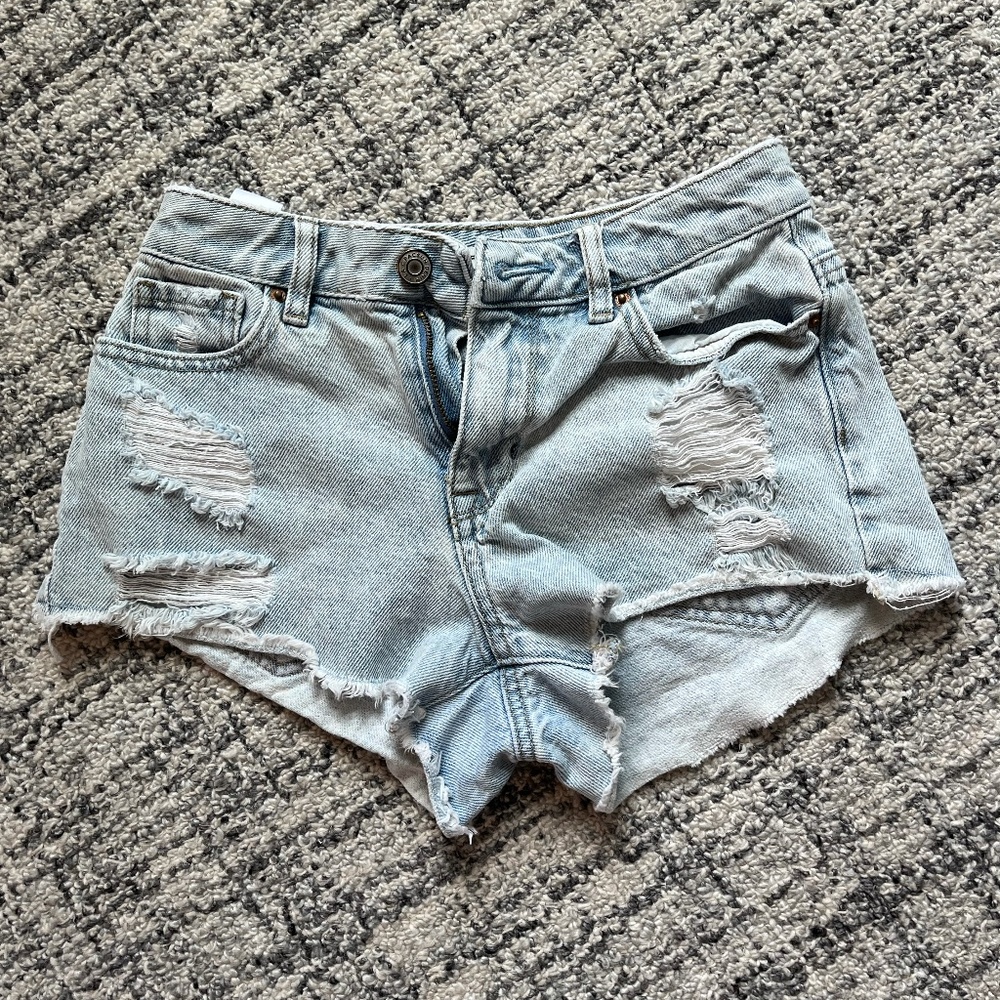 Pacsun Acid Wash Ripped Denim Short Size 23